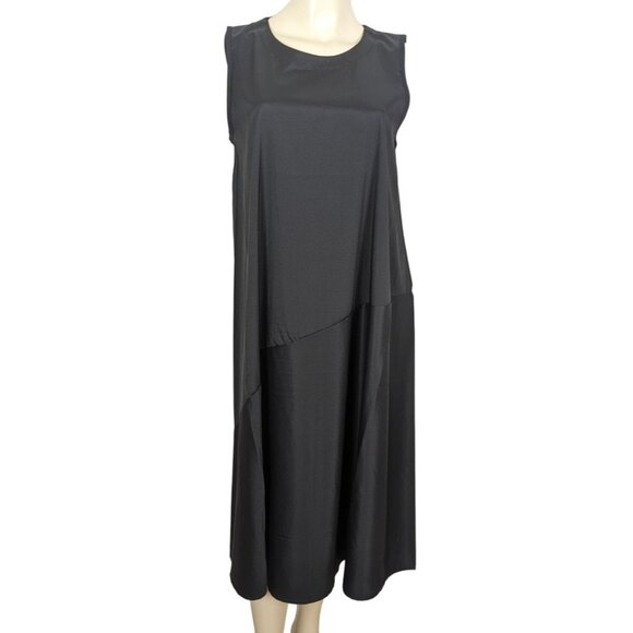 LOUISE OROP sleeveless minimalist casual trapezoid black‎ dress size S / M - Picture 1 of 16
